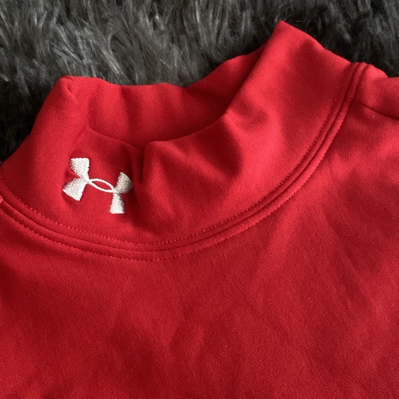 Dark red Under Amour fitted long-sleeve base layer shirt - Picture 17 of 17